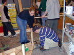Drilling holes for legs
