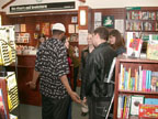 The Cast at the river's end bookstore