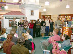 The Cast at the river's end bookstore