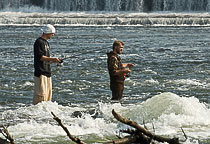 Fishing on the Oswego River