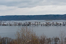 Flooded homes on the Mississippi