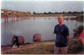 Drury & a hippo named Africa in Garoua