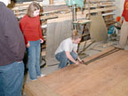 laying out steel for a tree