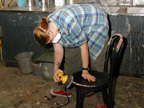 Sanding a chair