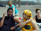 Talking at the beach