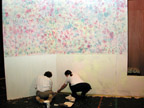 painting wallpaper