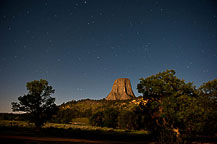 Devils Tower at Night