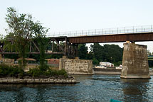 Footbridge ready for fireworks