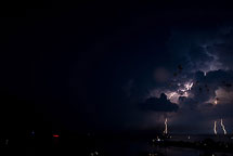 Oswego Harborfest 2008 Fireworks lightning