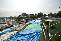 Tarps on Hillside